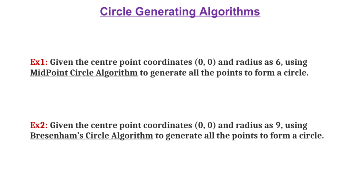 This regards computer graphics algorithims,