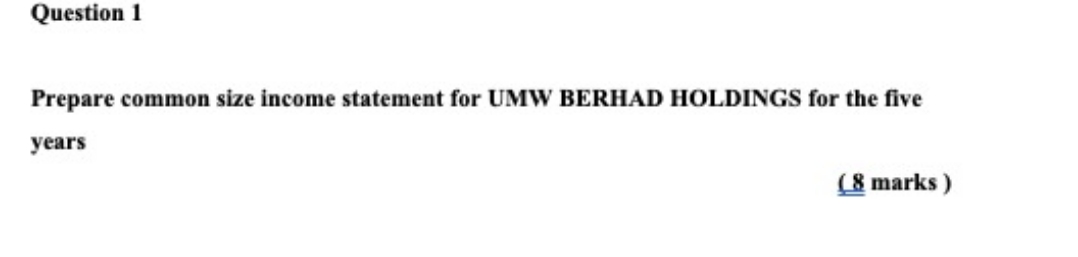 need answer for this thanks Question 1 Prepare