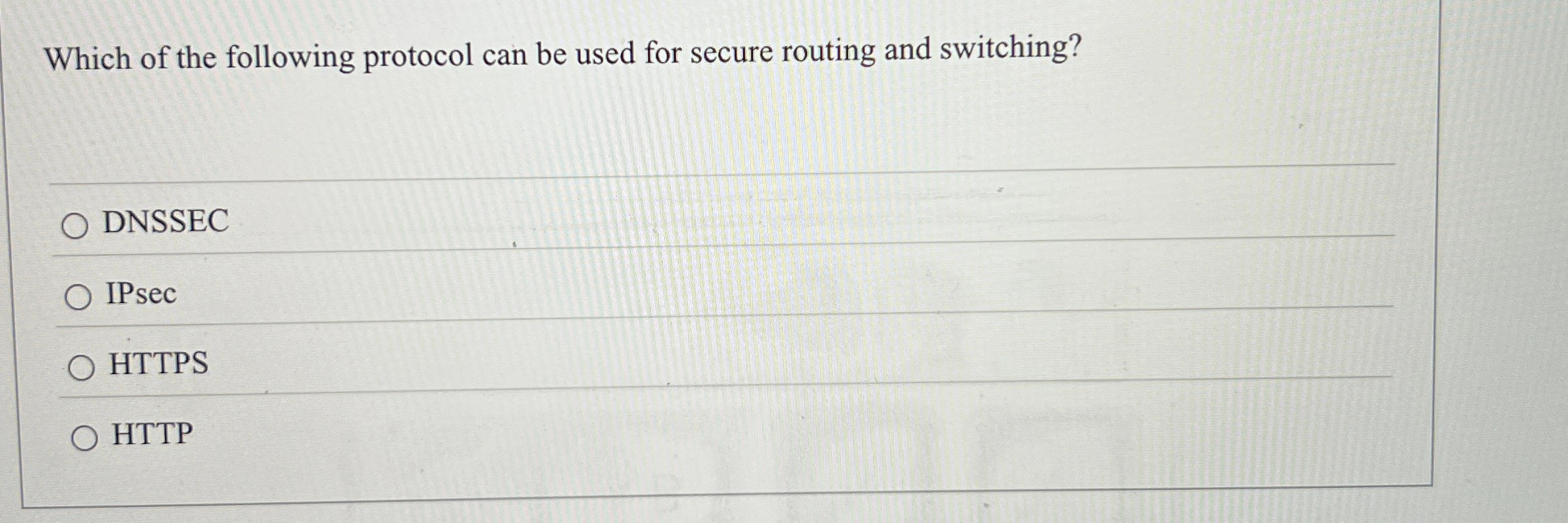 Which of the following protocol can be used for