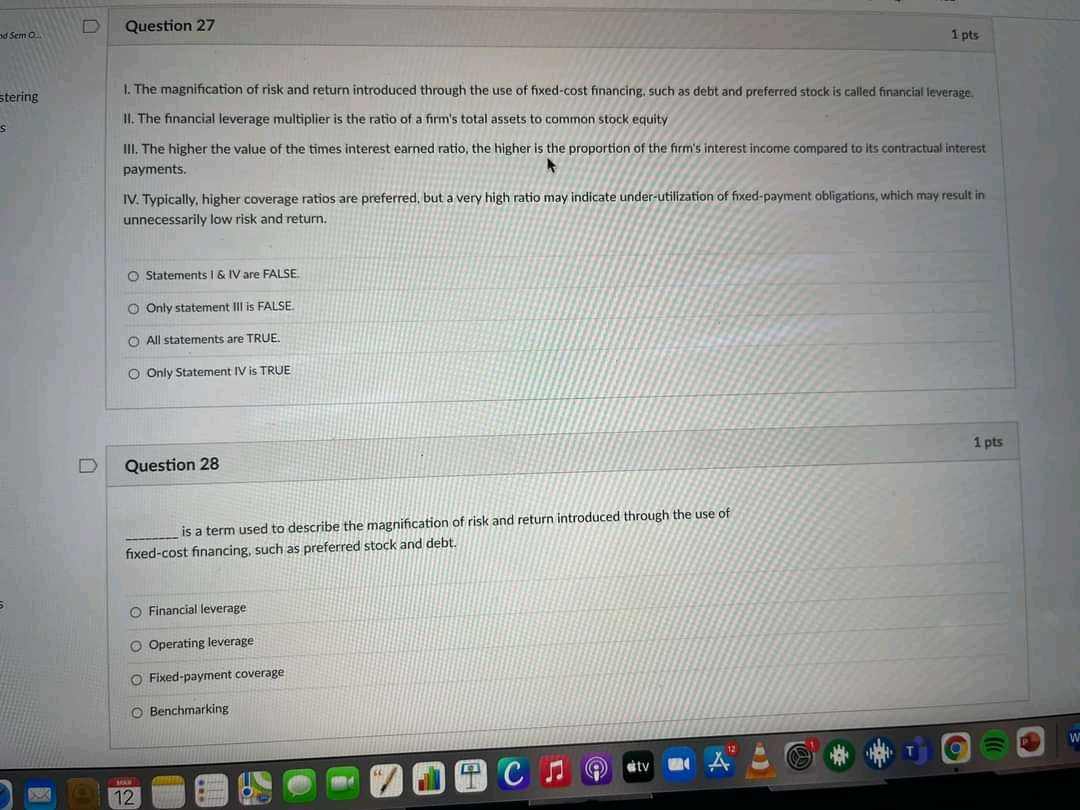d Ser Q1 D Question 27 1 pts stering I. The