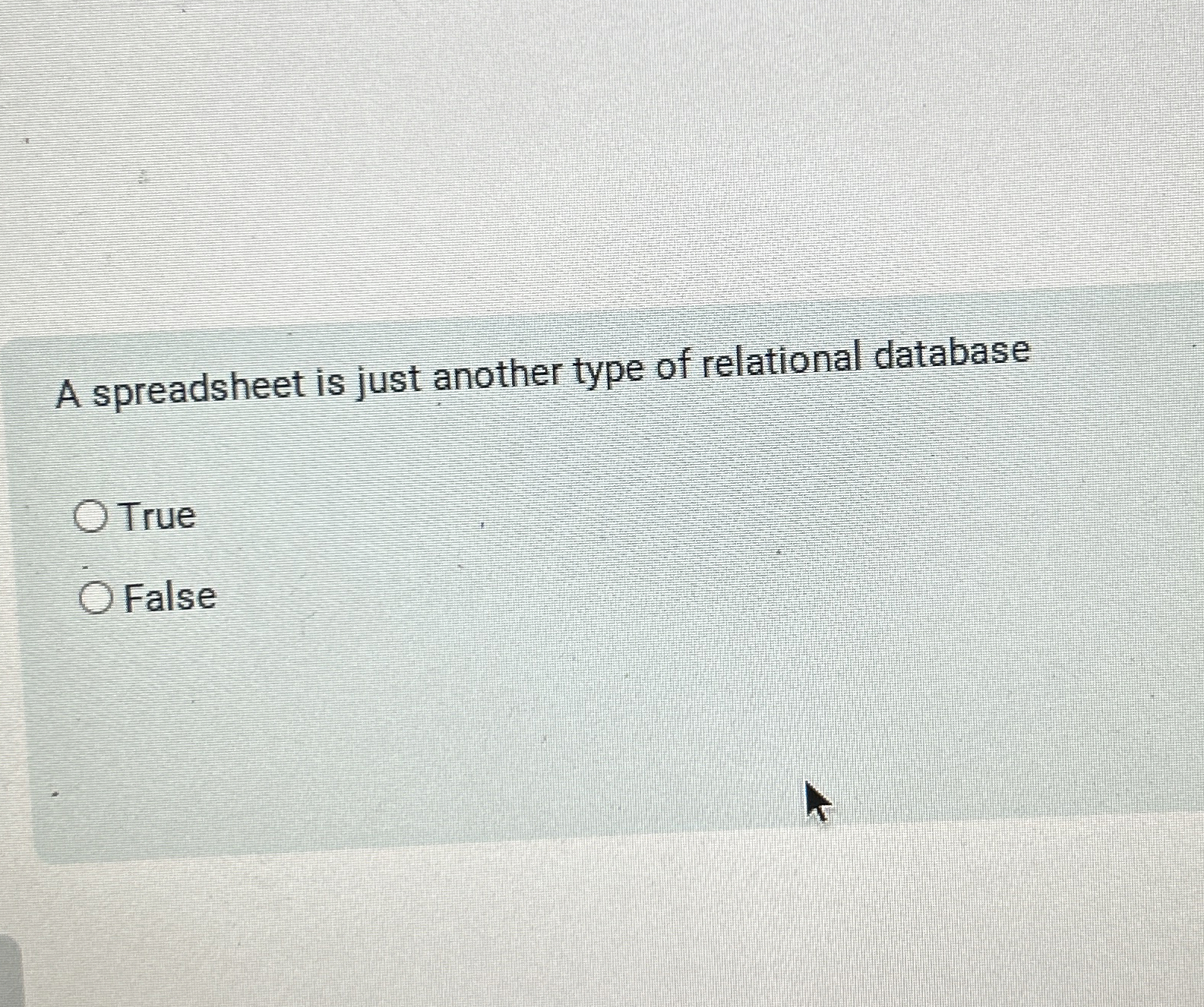 A spreadsheet is just another type of relational