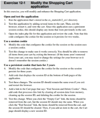 application In this exercise, you will modify and