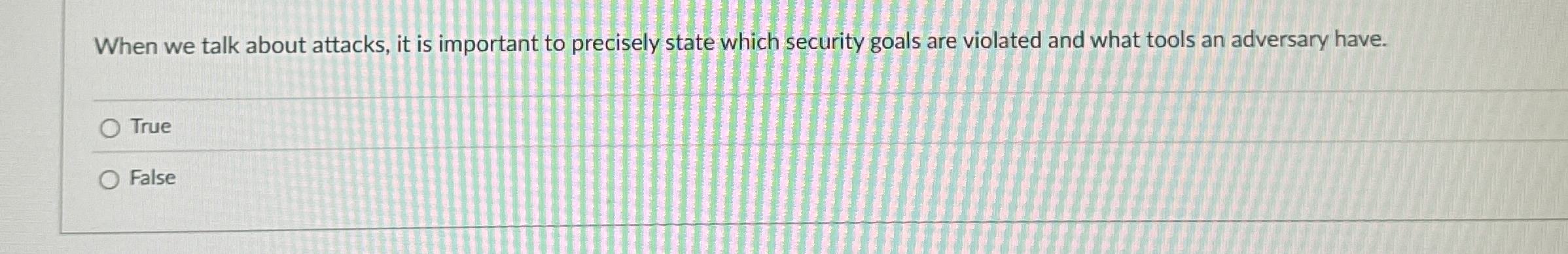 When we talk about attacks, it is important to