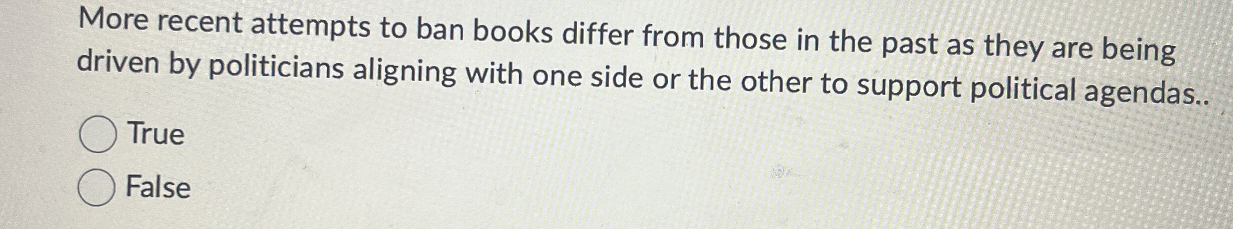 More recent attempts to ban books differ from