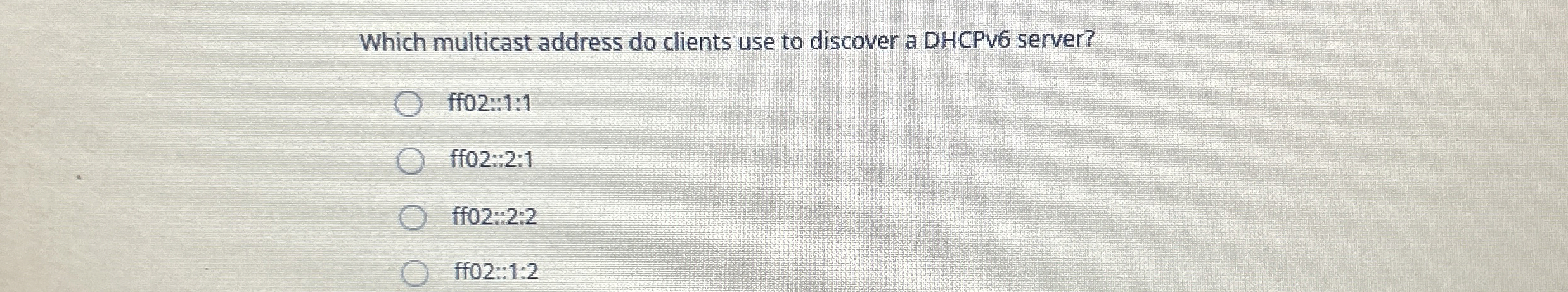 Which multicast address do clients use to