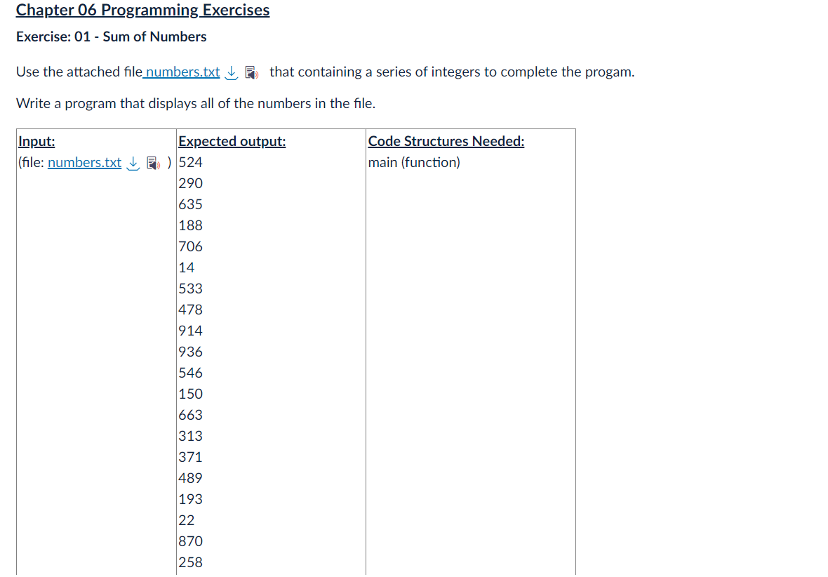 Chapter 0 6 Programming Exercises Exercise: 0 1 -