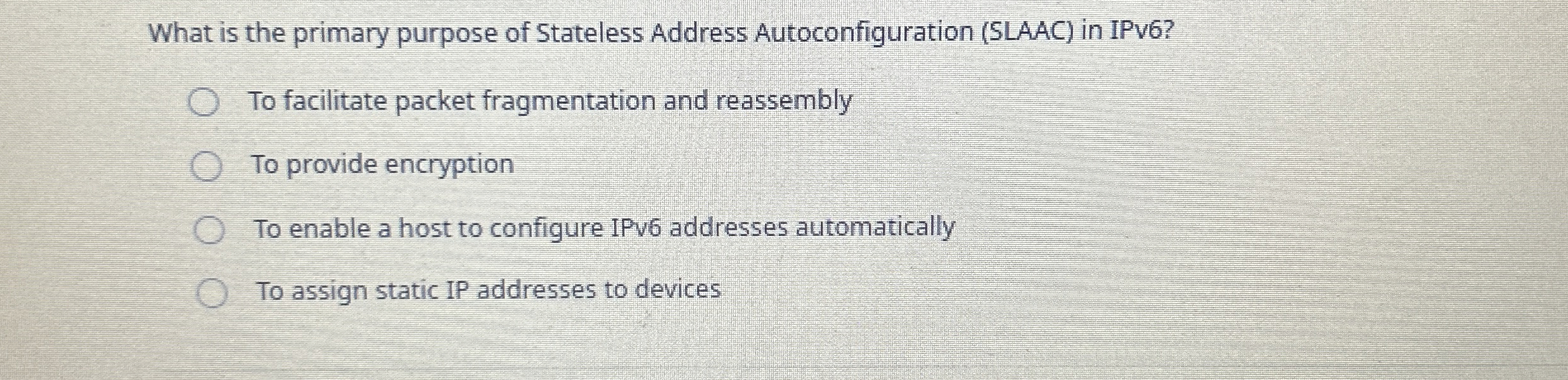 What is the primary purpose of Stateless Address