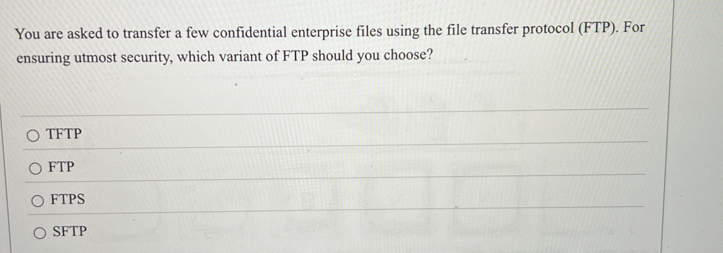 You are asked to transfer a few confidential