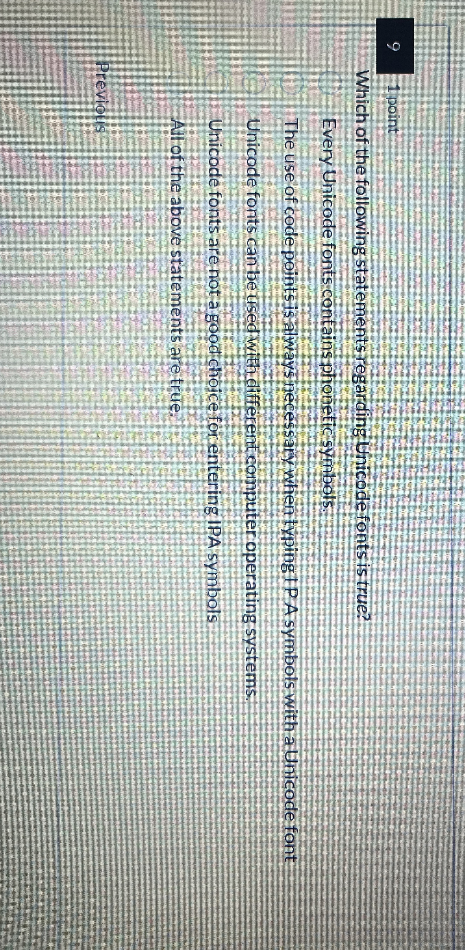 Which of the following statements regarding