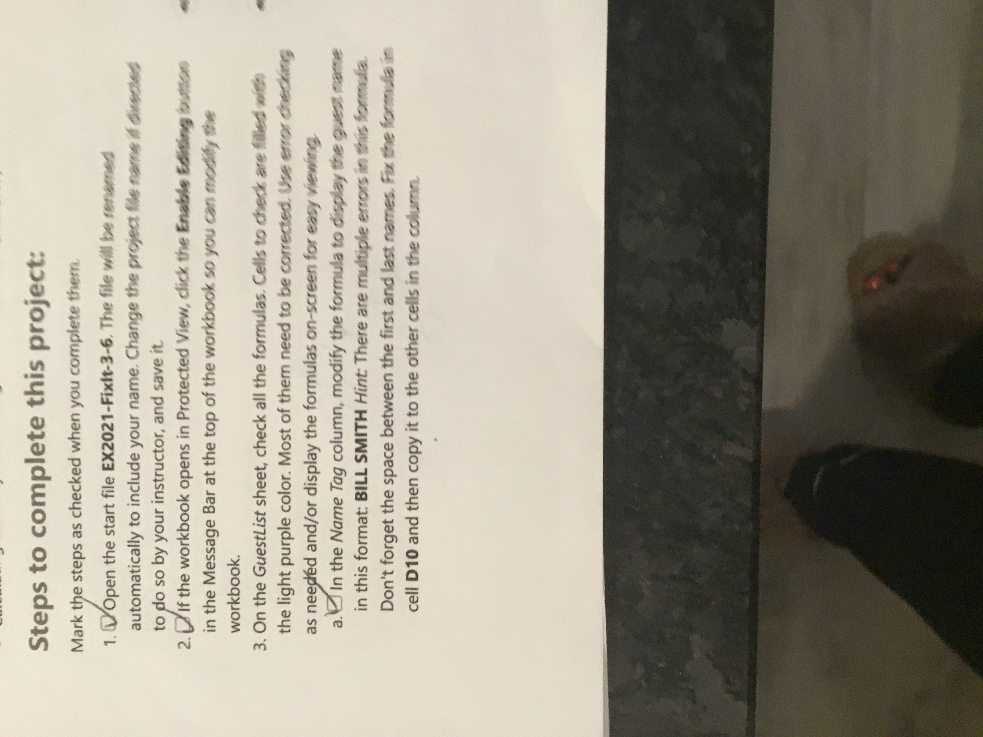 b . Correct the function used in cell A 3 to