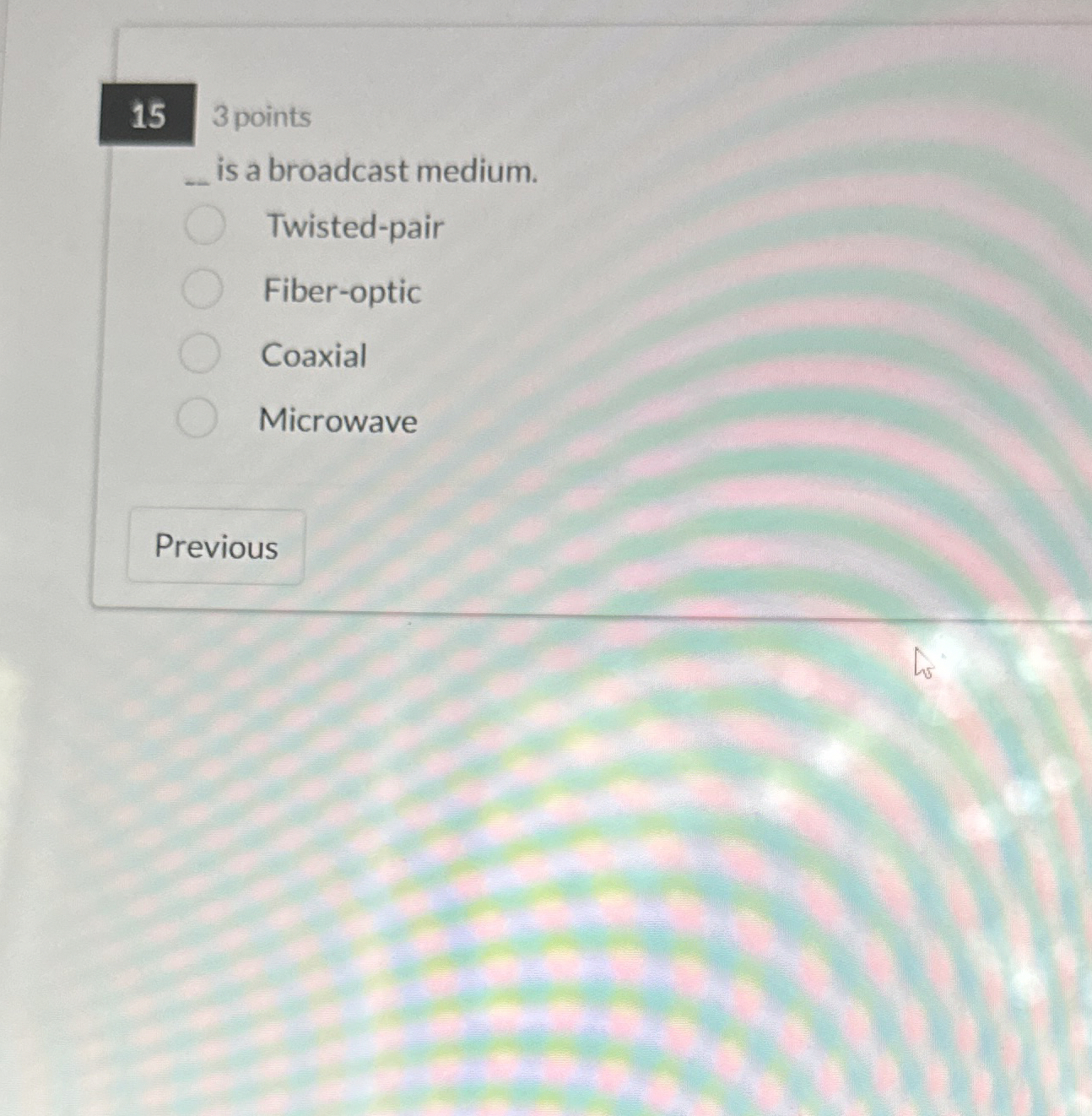 3 points _ _ is a broadcast medium. Twisted -