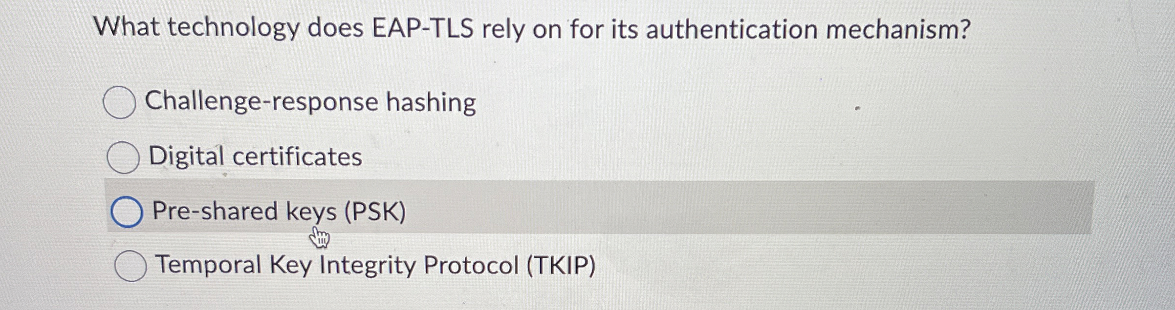 What technology does EAP - TLS rely on for its