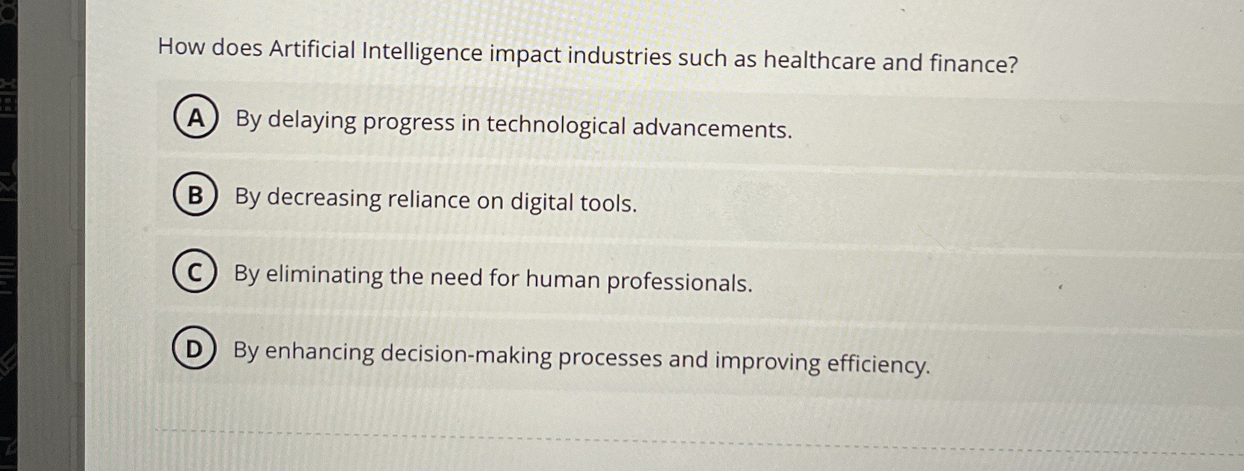 How does Artificial Intelligence impact