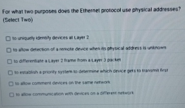 For what two purposes does the Ethernel protocol