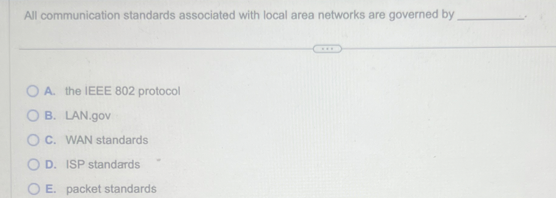 All communication standards associated with local