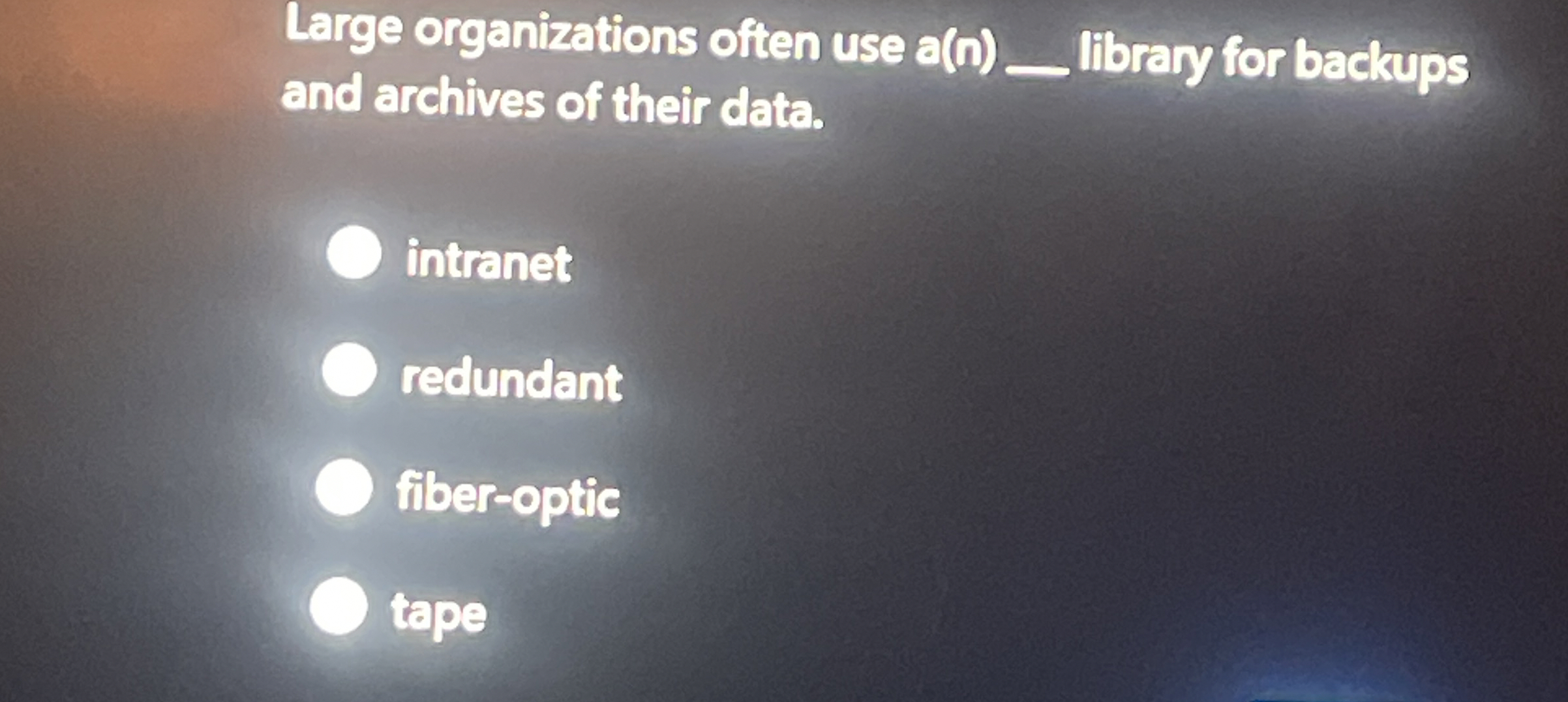 Large organizations often use a ( n ) and
