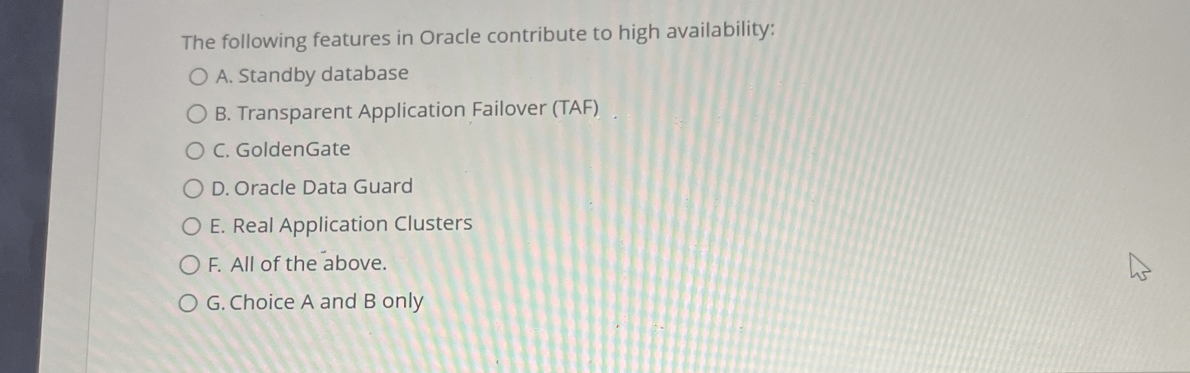 The following features in Oracle contribute to