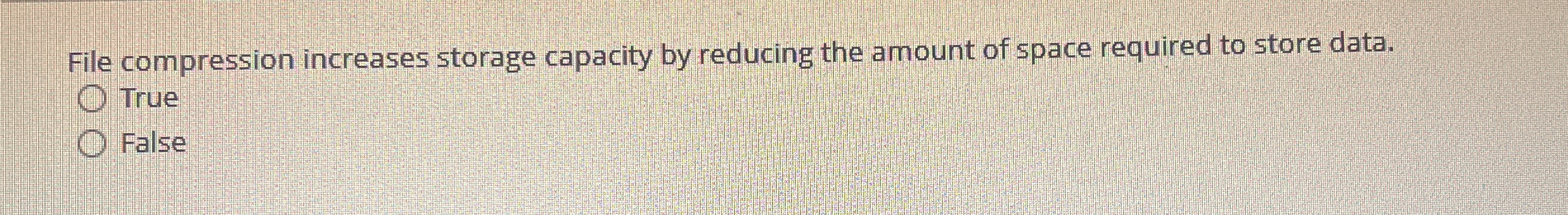 File compression increases storage capacity by