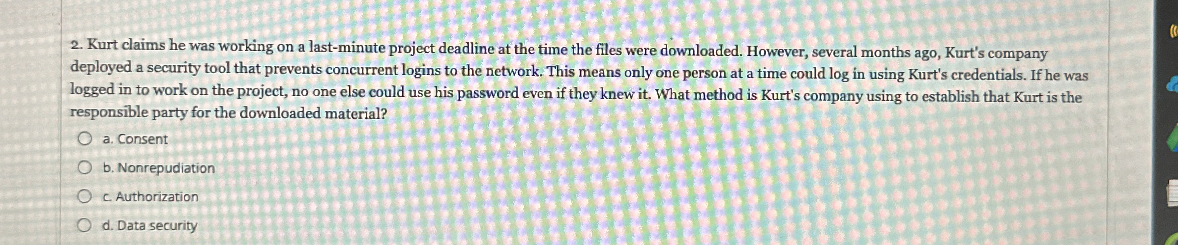 Kurt claims he was working on a last - minute