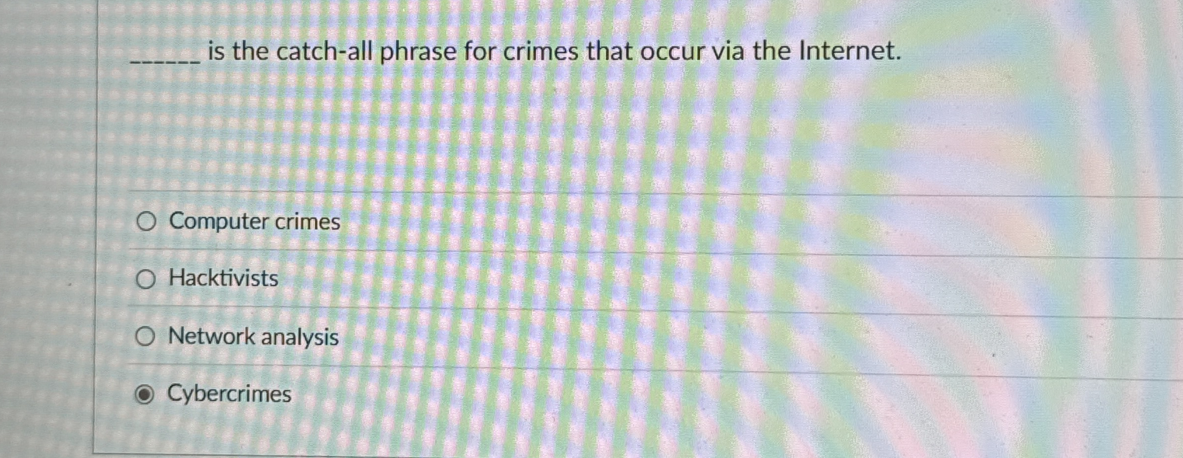 q , is the catch - all phrase for crimes that