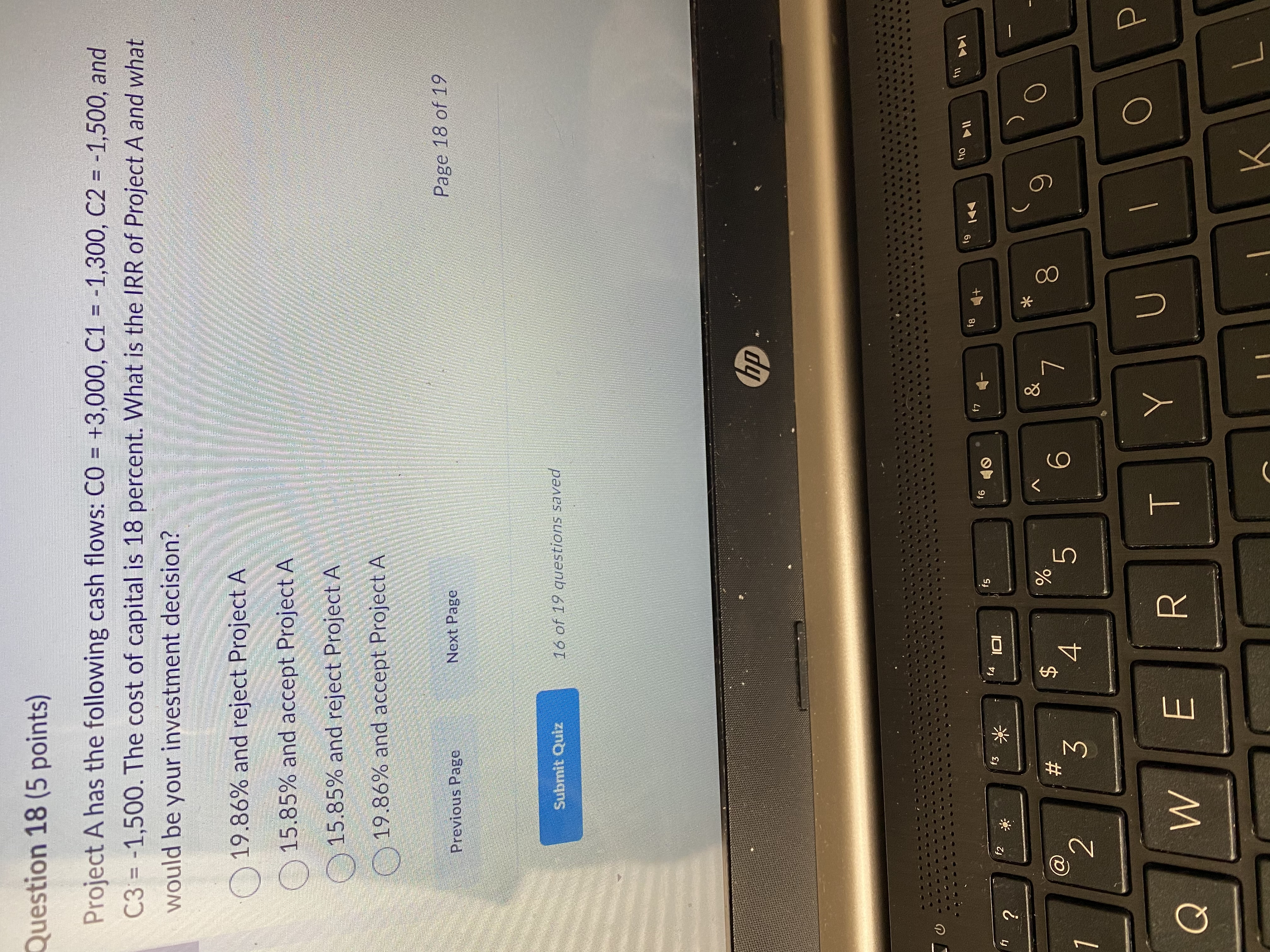 Question 3 (5 points) One year ago, Alpha Supply