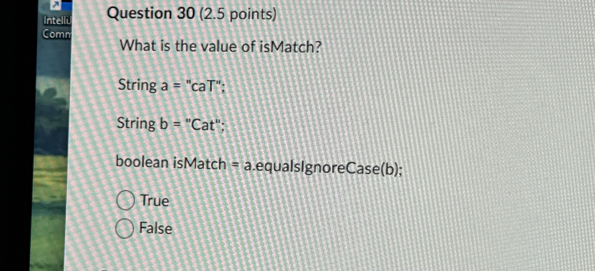 Question 3 0 ( 2 . 5 points ) What is the value