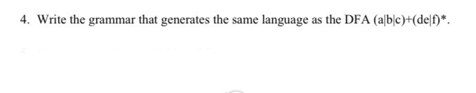 Write the grammar that generates the same