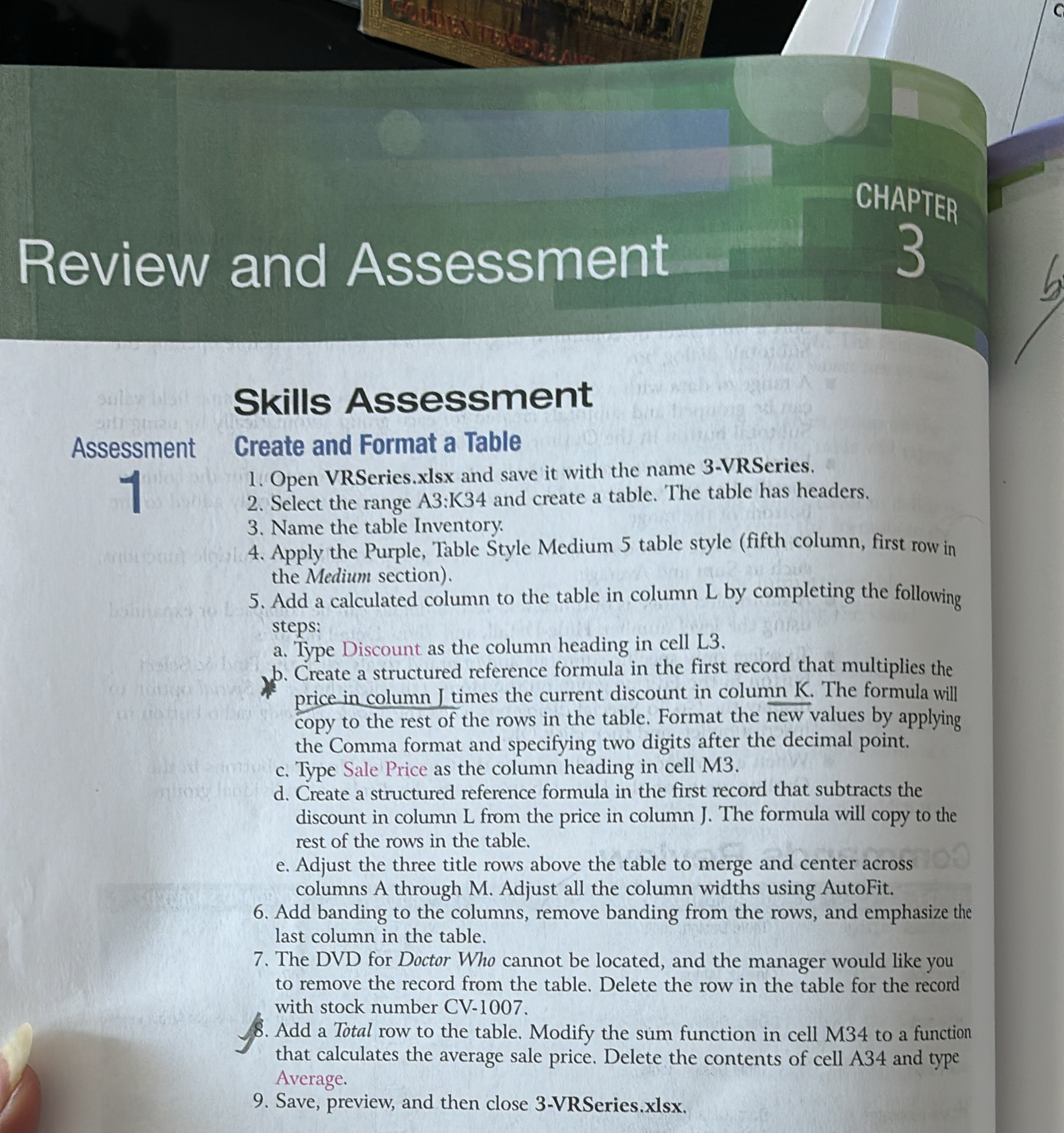 Review and Assessment CHAPTER Skills Assessment