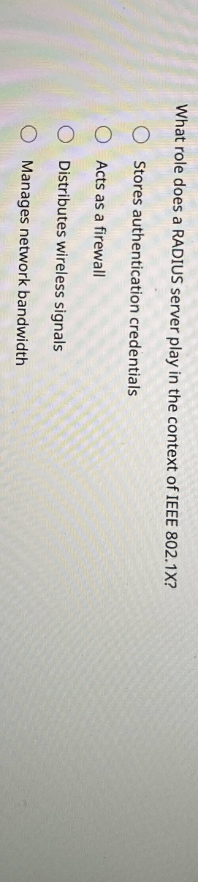 What role does a RADIUS server play in the