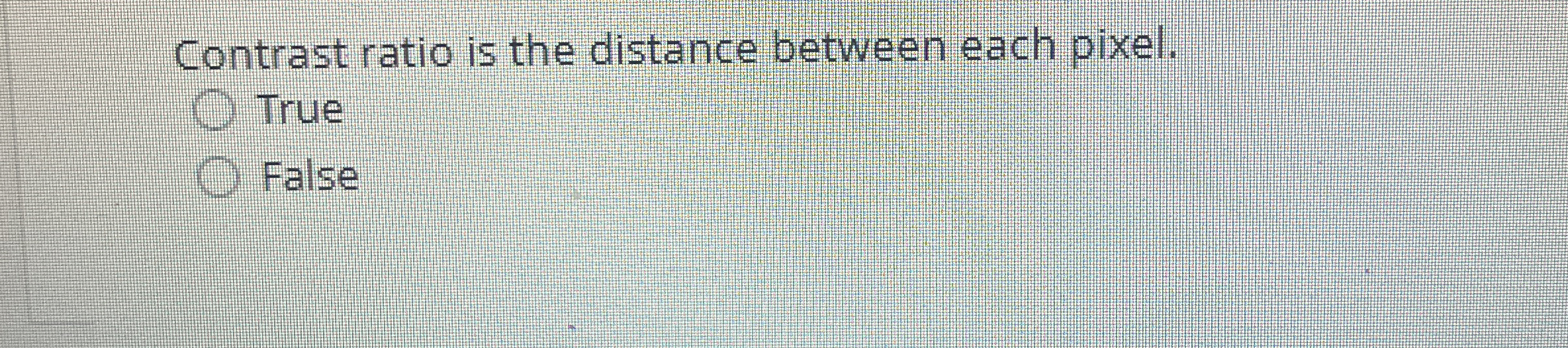Contrast ratio is the distance between each