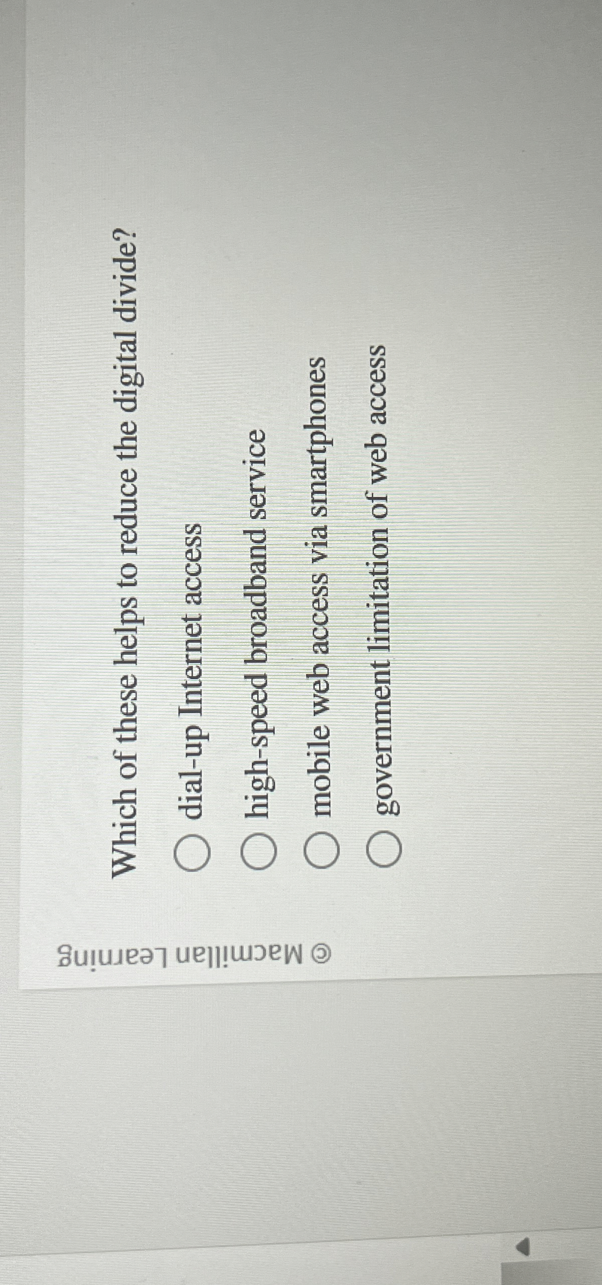 Which of these helps to reduce the digital
