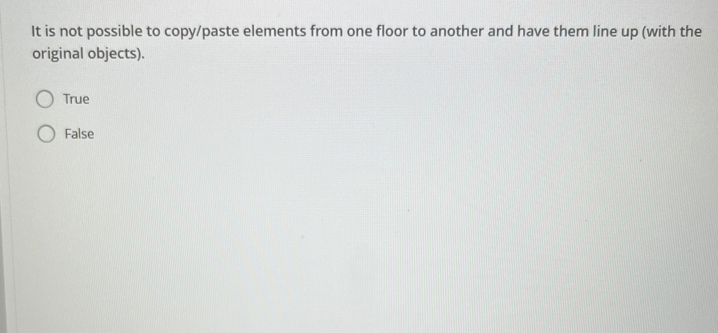 It is not possible to copy / paste elements from
