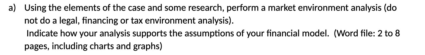 a) Using the elements of the case and some