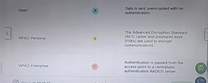 match the wireless security settings to the