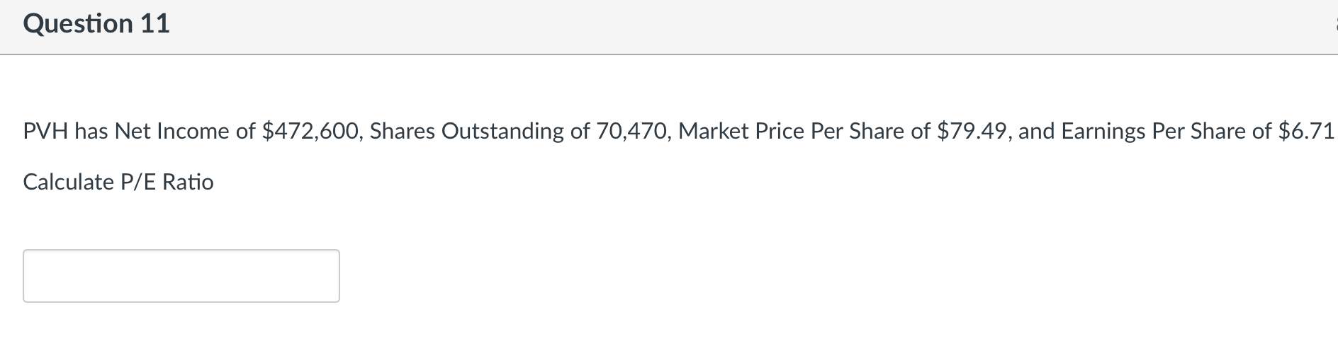 Question 1 Based on the table below, calculate