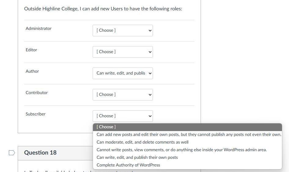 Outside Highline College, I can add new Users to