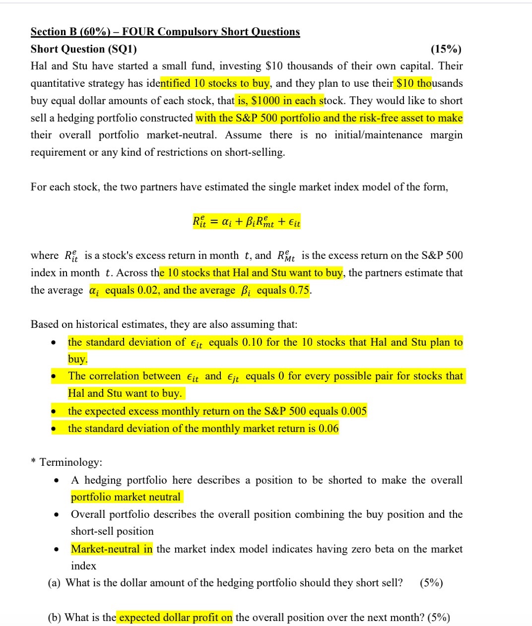 Section B 60% FOUR Com ulsor Short uestions Short