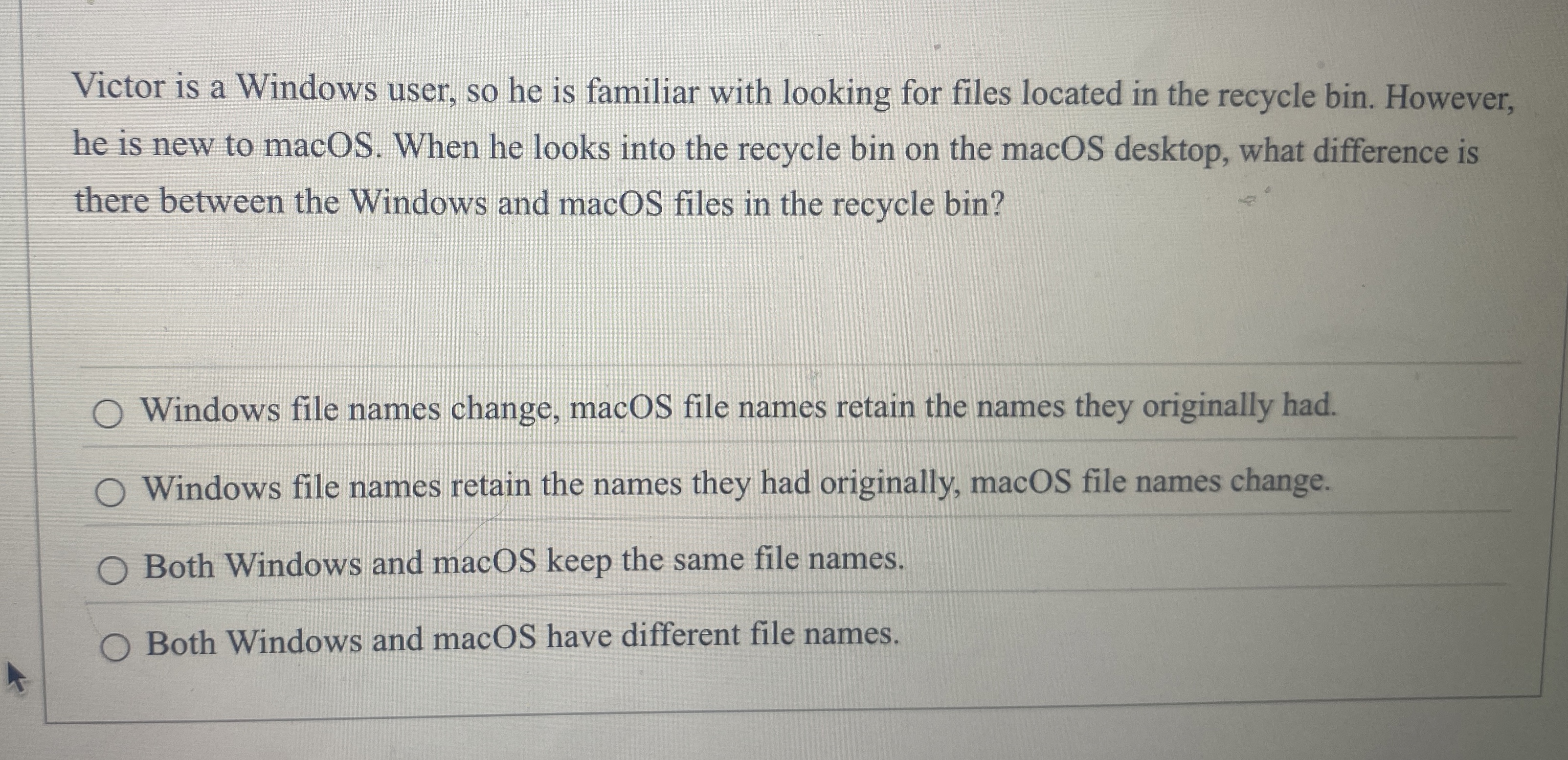Victor is a Windows user, so he is familiar with