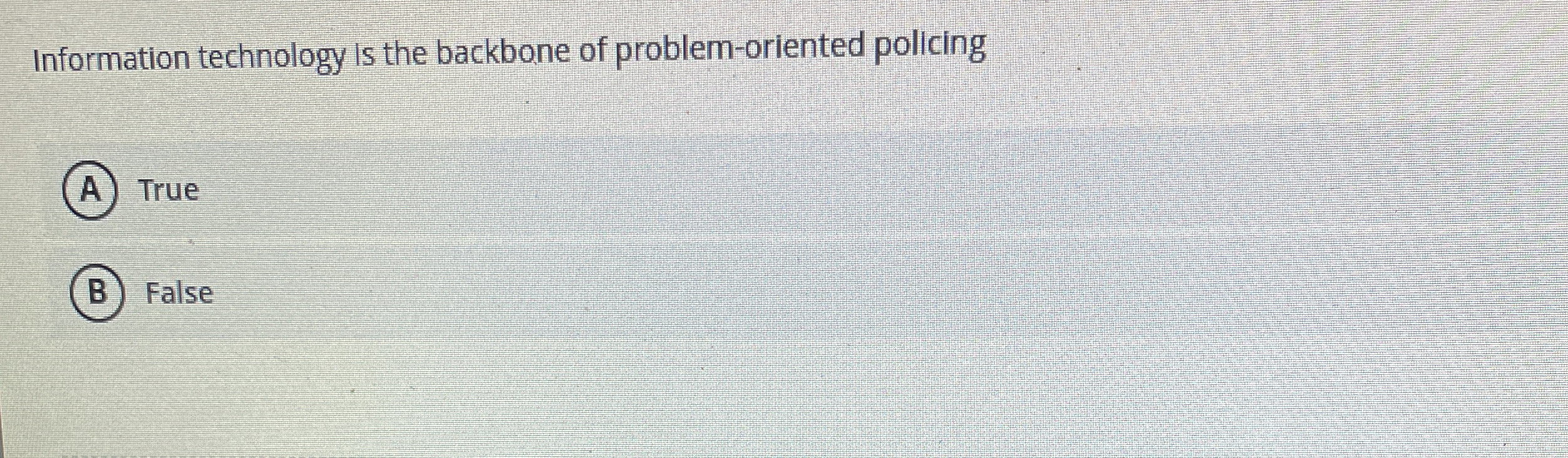 Information technology is the backbone of problem