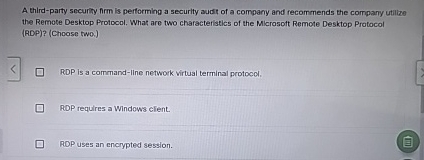A third - party security firm is performing a