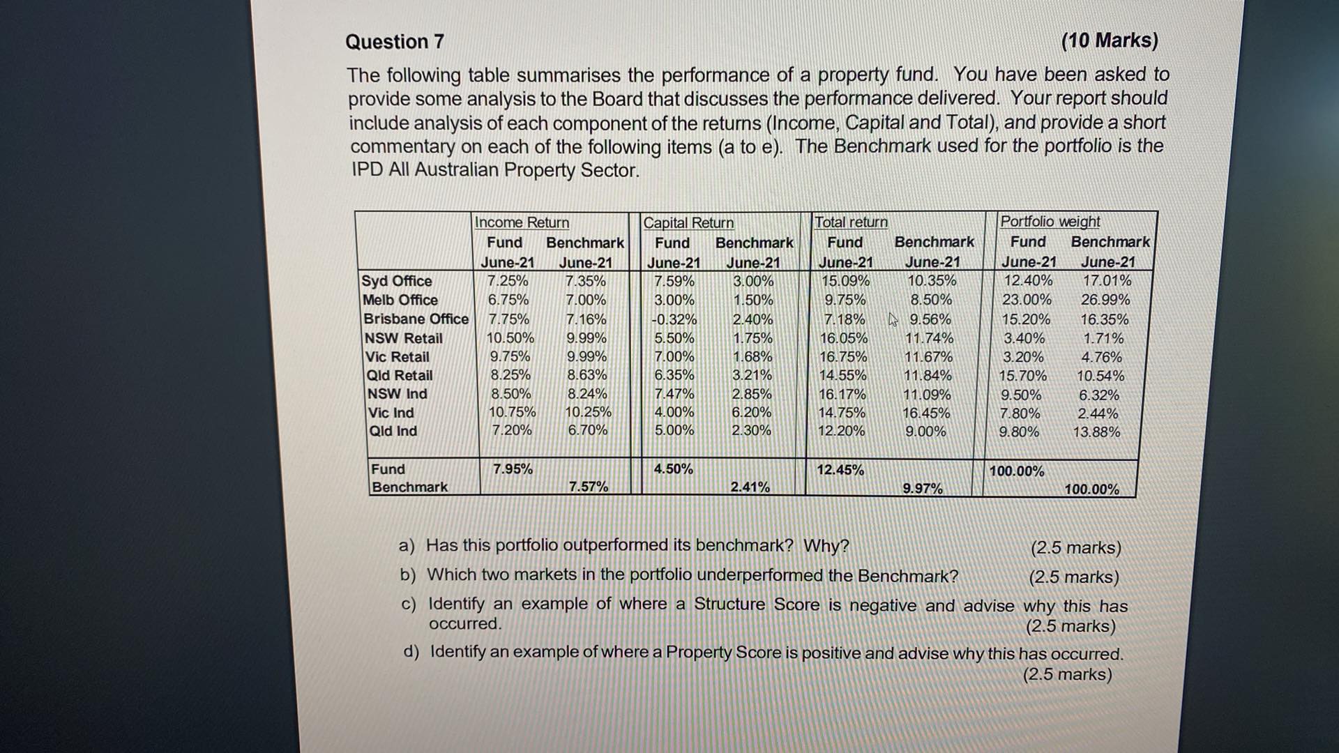 Please answer this question! Question 7 (10