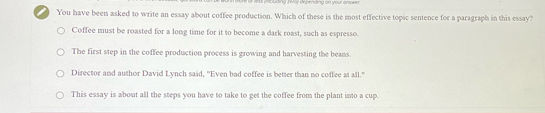 (including zero) depending on your answer. You