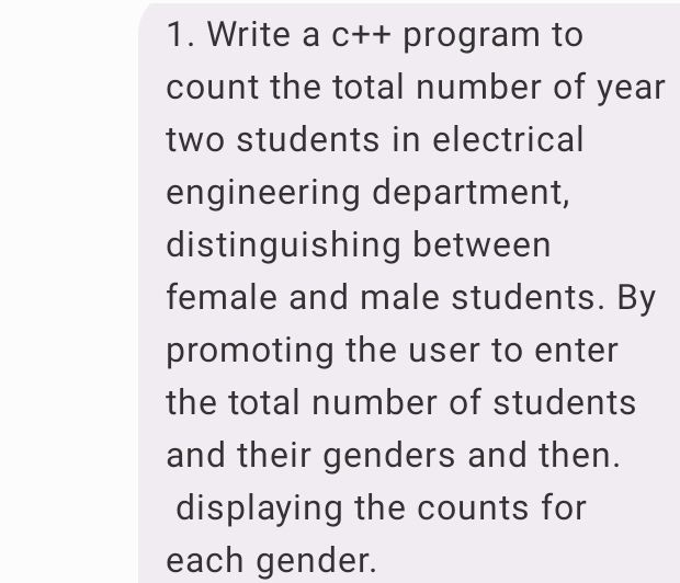 Write a c + + program to count the total number