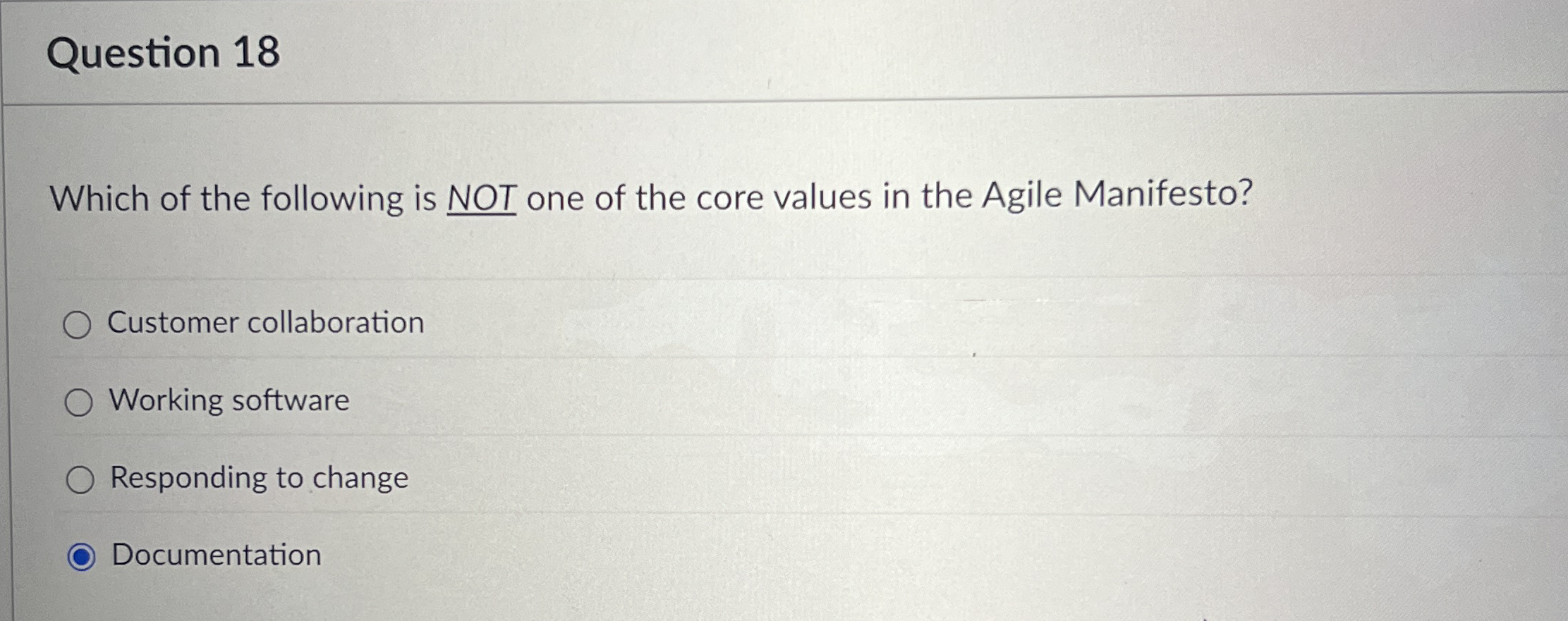 Question 1 8 Which of the following is NOT one of