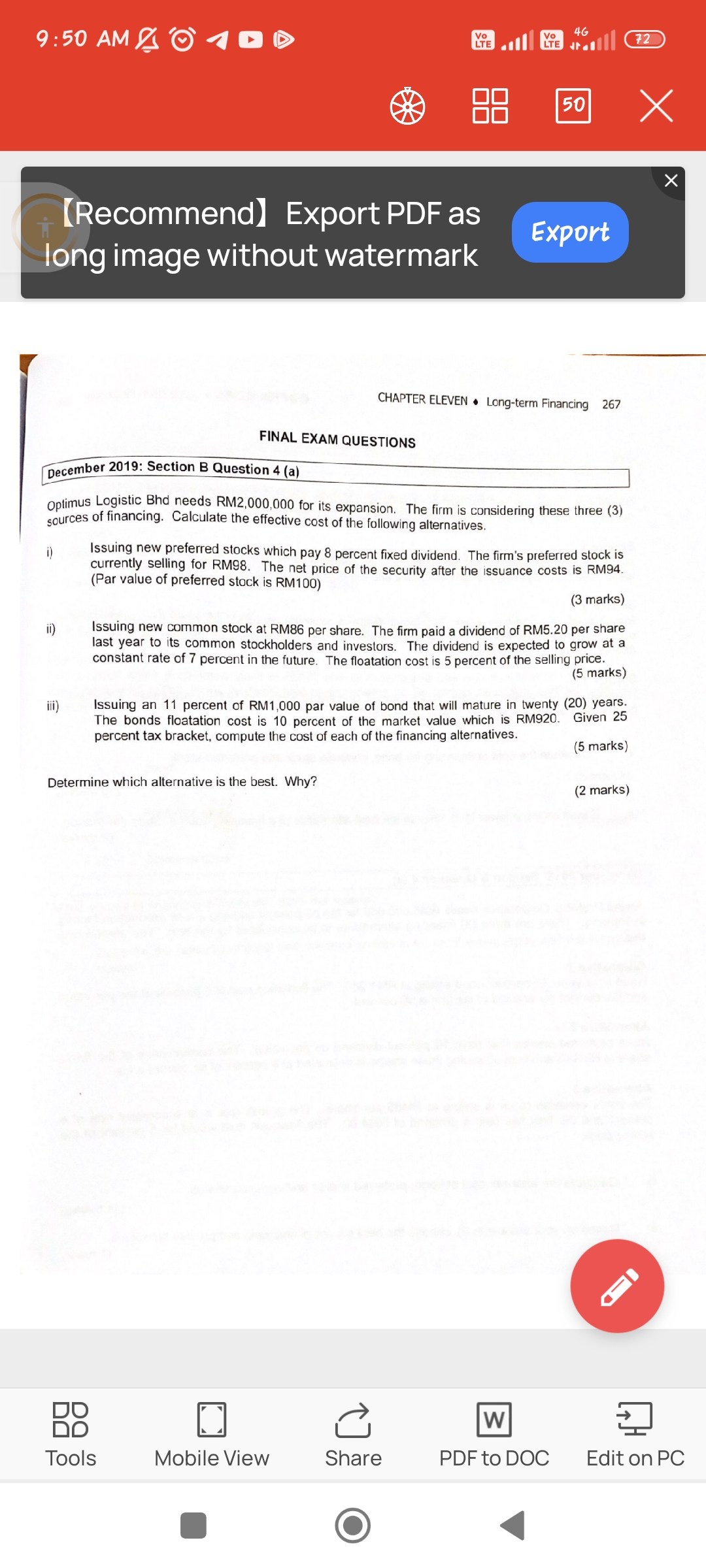 9:50 AM X 10D LTE | LTE 4 41 72 50 X X