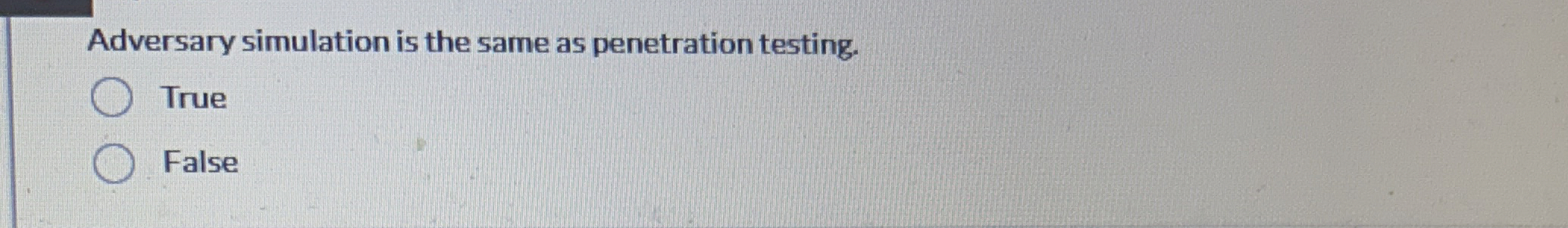 Adversary simulation is the same as penetration