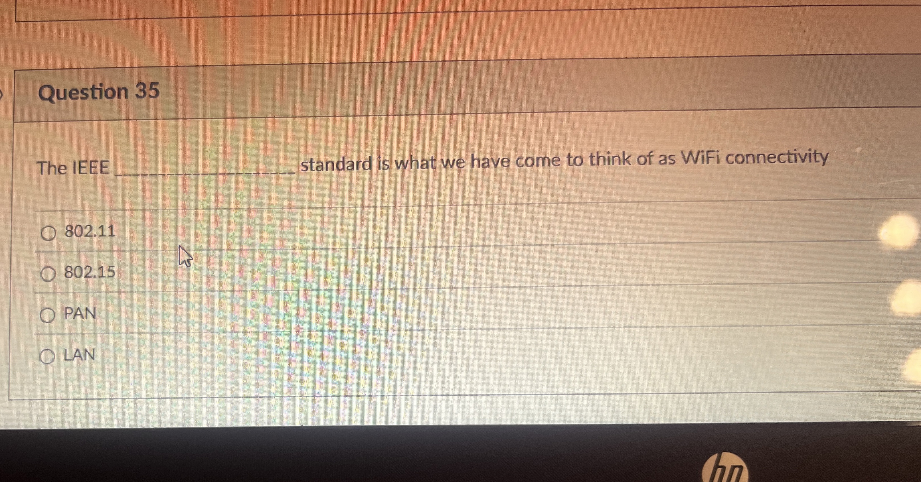 Question 3 5 The IEEE q , standard is what we