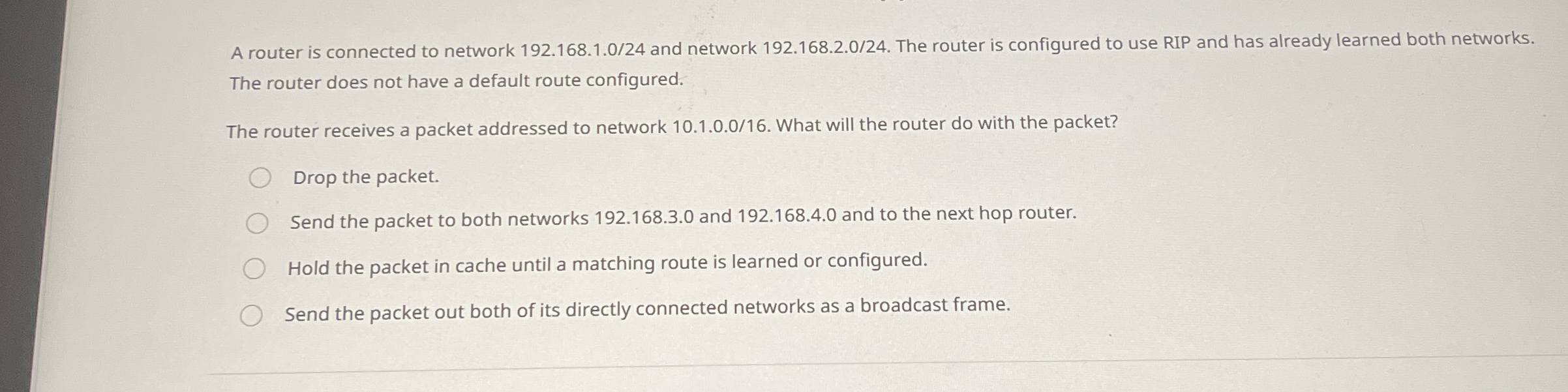 A router is connected to network 1 9 2 . 1 6 8 .