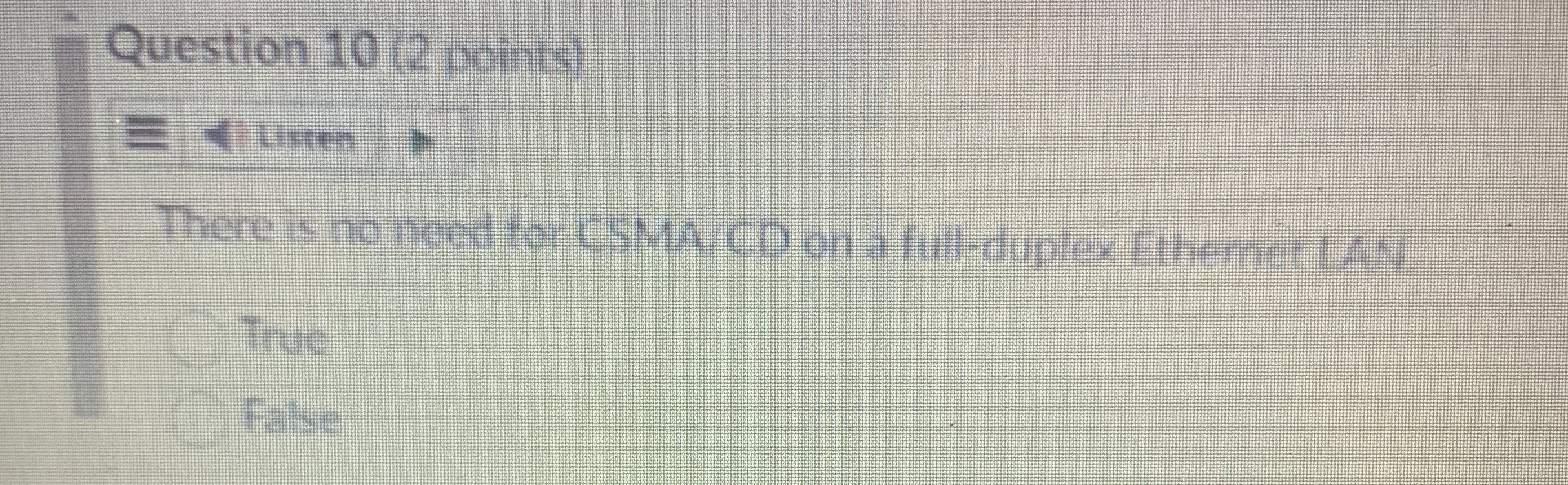 Question 1 0 ( 2 points ) tiven There is no need
