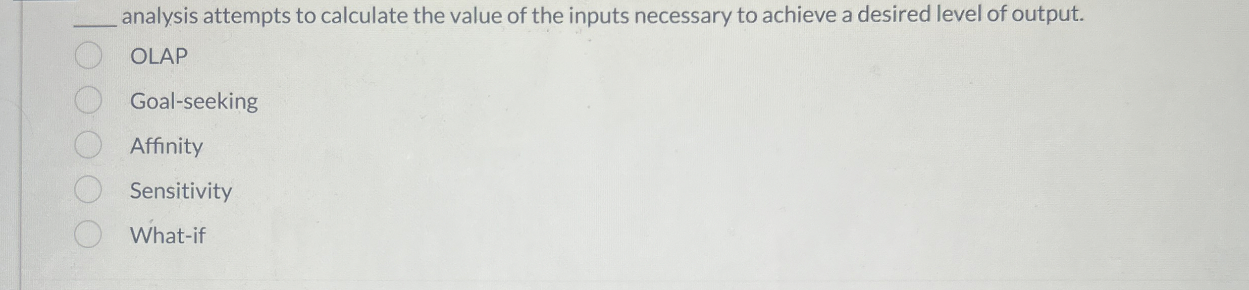 analysis attempts to calculate the value of the